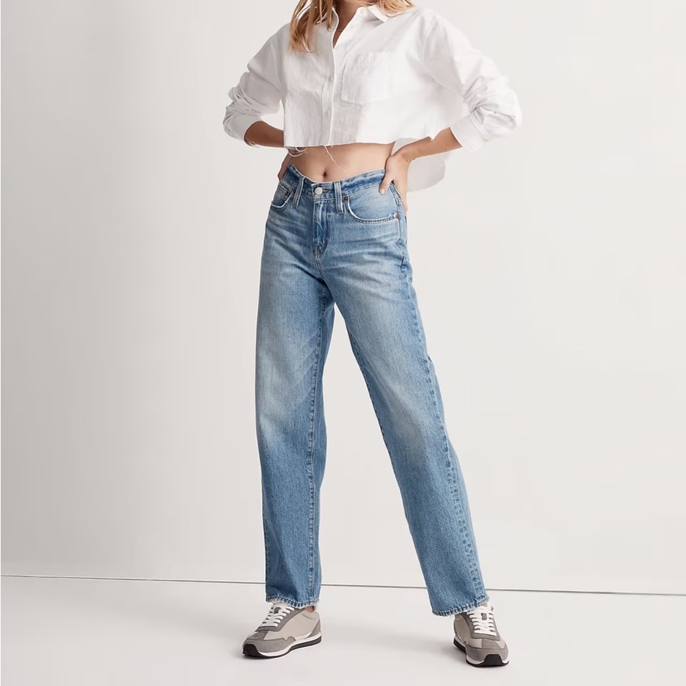 Madewell x Donni Low Rise Loose Jeans in Mathison Wash